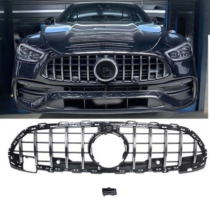 For Mercedes Benz C200 C300 W/AMG Line C43 AMG 2022+ Chrome Front Bumper Grille