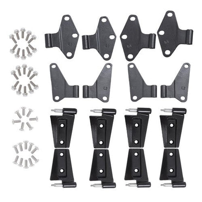 Suitable For Jeep Wrangler 2007-2018 16PCS Car Replaced Parts Door Black Hinges
