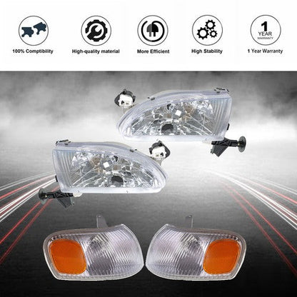 For Toyota Corolla 1998-2000 Corner Parking Signal Lights Headlights Combo Set