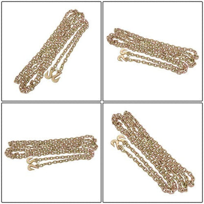 2PC 5/16" x 20' G70 Chains Tow Chain Binder Tie Down Flatbed Truck Trailer Chain