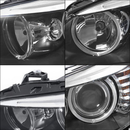 Right+Left Black Halogen Clear Headlight Assembly For BMW 528i 2008 2009 2010