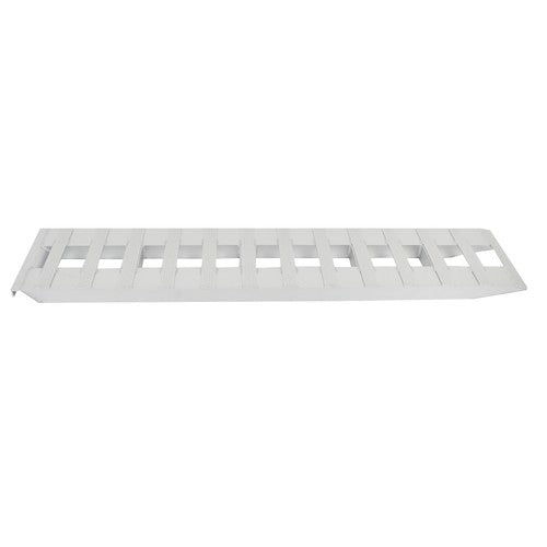 2Pcs 72'' × 14'' Aluminum Sliver Trailer Ramps 6500LBS Total Beavertail Hook End