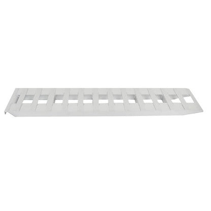 2Pcs 72'' × 14'' Aluminum Sliver Trailer Ramps 6500LBS Total Beavertail Hook End