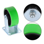 Polyurethane 1000Lbs 5"×2" Caster Wheels Green Straight Wheels Heavy Duty