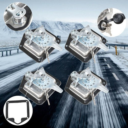 4pcs Trailer Latch T-handle Lock Camper RV Truck Toolbox Trailer With Key