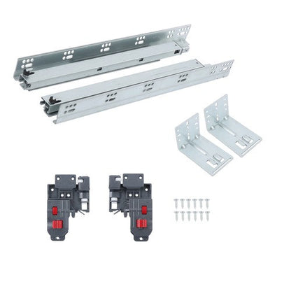 1 Pairs Undermount Drawer Slides 18 inch Undermount Soft Close Drawer Slides