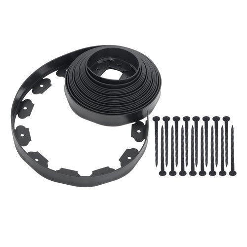 Garden Edging Kit With Anchoring Spikes No Dig Lawn Border L-shaped Lawn