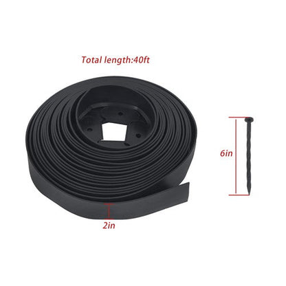 No-Dig Garden Edge Lawn Border L-shaped Landscape Edging Border Kit 40 FT