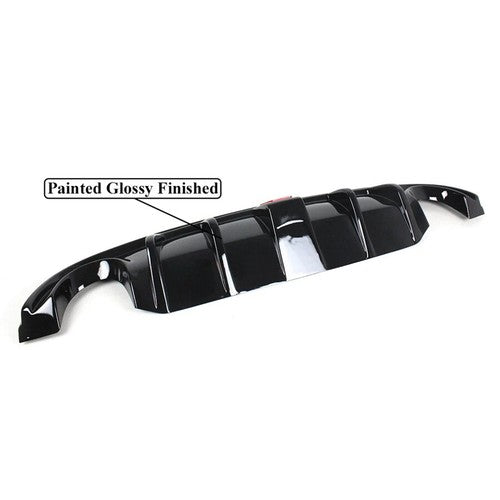 Rear Bumper Diffuser W/ LED Brake Light for 2014-2017 for Infiniti Q50 Black