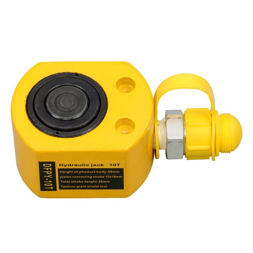 10Ton Hydraulic Ram Jack Multi-Section 1" Stroke Lifting Low Height Cylinder