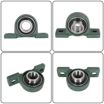 2Piece UCP208-24 Solid Base Pillow Block Bearing 1-1/2 Bore Self Aligning 2 Bolt