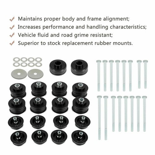 KF04060BK Body Mount Bushing Kit For Ford F250 F350 Super Duty 2WD 4WD Pickup