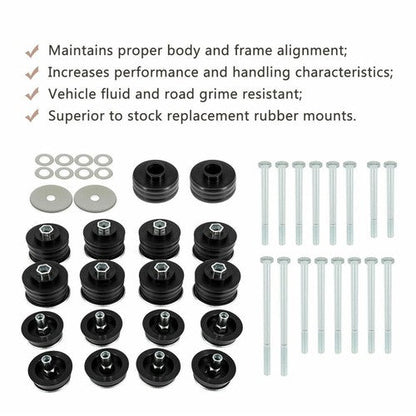 KF04060BK Body Mount Bushing Kit For Ford F250 F350 Super Duty 2WD 4WD Pickup