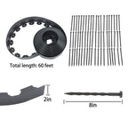 60ft Landscape Edging with 60 Spikes for Lawn 2 Inch Tall US Garden Edging