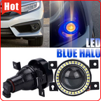 LED Blue Halo Projector Fog Light Angel Eyes Ring DRL for 2016-2021 for Honda Civic