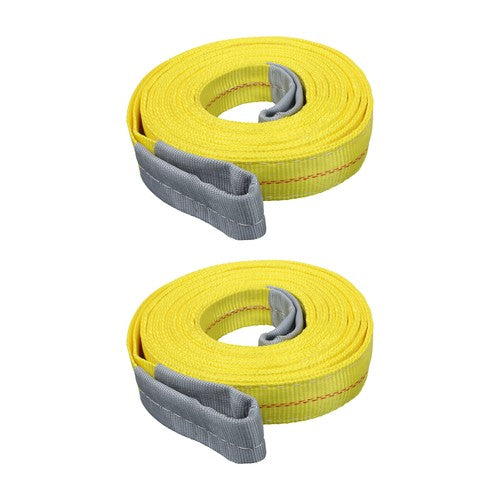 2 Pcs 20' x 2" Lifting Sling Straps 9400lbs Fracture Strength for Hoist, Truck