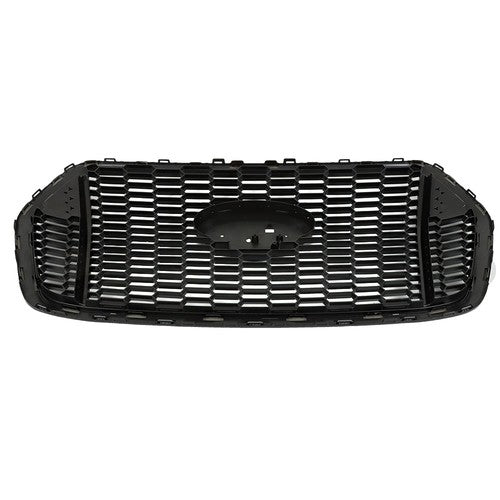 New For Transit T150 T250 T350 2020-2022 Glossy Black Plastic Front Upper Grille