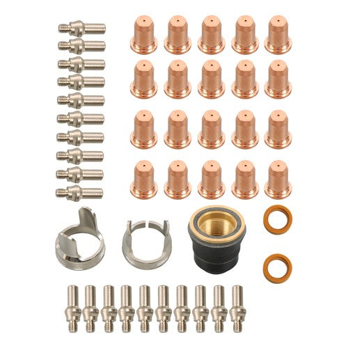 Plasma Cutting Torch Tips Electrode Shield Cap 45 Pcs IPT-60 PT-60 IPT-40 PT40