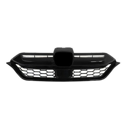For Honda CR-V 2020-2022 Plastic Front Bumper Grille w/ 2pcs Chrome Trim Strip