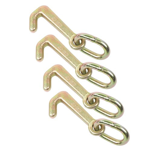 4 Pack 5/16 Inch G70 Mini J Hook Hook 5400 Lbs Working Load Limit Towing Hooks