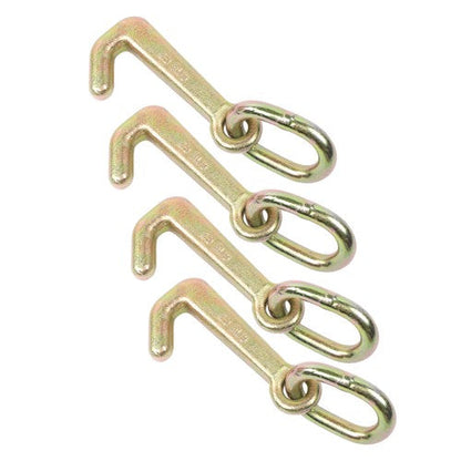 4 Pack 5/16 Inch G70 Mini J Hook Hook 5400 Lbs Working Load Limit Towing Hooks