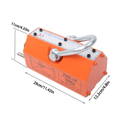 2200Lbs/1000kg Neodymium Hoist Magnetic Lifter Lifting Magnet 2 Safety Factor