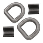 2 Pack 1" Weld On Forged D Ring with Welding Clip 47,000 LBS Fracture Strength