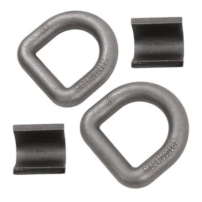 2 Pack 1" Weld On Forged D Ring with Welding Clip 47,000 LBS Fracture Strength