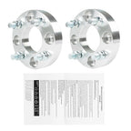 Wheel Flange 1" 4x101.6mm Hub Bore 62mm Thread Size 1/2"x20 Silver 2Pcs