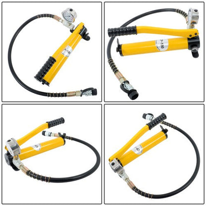 CP-180 Hydraulic Hand Pump 8500 PSI with Oil Gauge & Hand Operated Pump