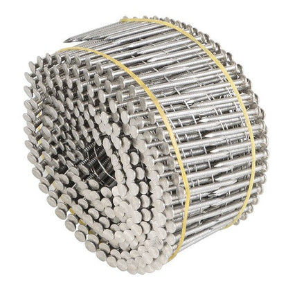 15 Degree Wire Coil 1-1/4 ×.09 Ring Shank Stainless Steel Siding Nails 1200Pcs