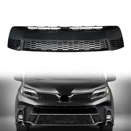 Replacement Parts Front Bumper Lower Grille Black For Toyota Sienna SE 2018-2020