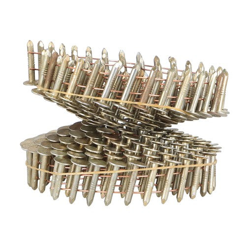 7/8" × 0.12" × 3/8" 15 Degree Galvanized Coil Roofing Nails 7200 Pack