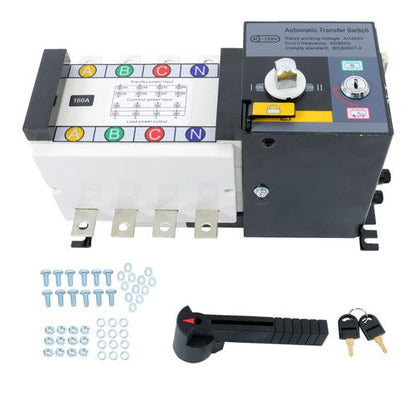 1PC ATS 160A 4 Poles 110V 220V Grid to AC Generator Automatic Transfer Switch
