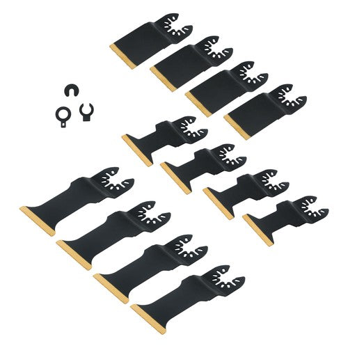 For Metal Wood Plastic Cuts 12 Pcs Titanium Oscillating Saw Blades