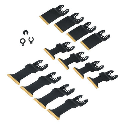 For Metal Wood Plastic Cuts 12 Pcs Titanium Oscillating Saw Blades