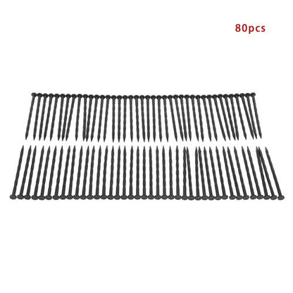 80PCS 8 Inch Plastic Landscape Anchoring Spikes, Garden Spiral Landscape Spikes
