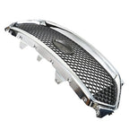 Mesh Front Upper Bumper Grille Plastic Chrome Frame For Ford Taurus 2013-2019