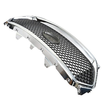 Mesh Front Upper Bumper Grille Plastic Chrome Frame For Ford Taurus 2013-2019