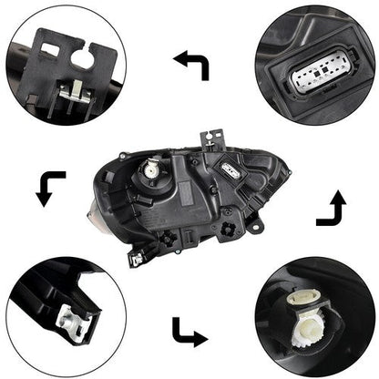 Black Headlight LED DRL Projector Lamp Right Side Fit For Ford Mustang 2018-2020