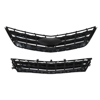 2PCS Black Front Upper & Lower Grille For Chevrolet Impala 2014-2020 Chrome New
