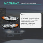 Headlight Fit For Ford Fusion 2017-2019 Headlamps Driver + Passenger Side Pair