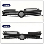 For 2010 2011-2014 VW Volkswagen Golf MK6 GTI Jetta Sportwagen Upper Black Grill