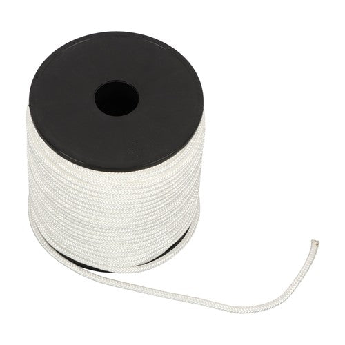 1/4 Inch 250ft White Nylon Solid Braid Rope Abrasion Resistance High UV