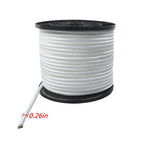 3/8 Inch Nylon Rope 250 Foot Sturdy Spool Nylon Solid Braid Rope White