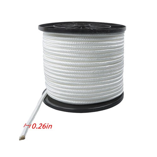 3/8 Inch Nylon Rope 250 Foot Sturdy Spool Nylon Solid Braid Rope White