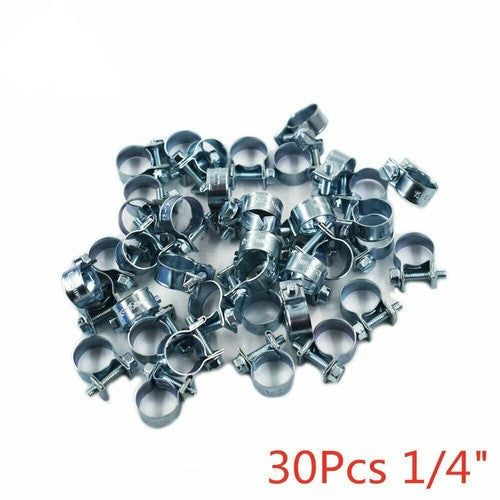 1/4" FUEL INJECTION HOSE CLAMP / AUTO Fuel clamps?11mm-13mm?30 Pcs