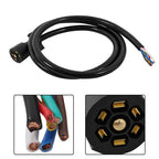 6 Feet 7-Pin 7-Way Trailer Cable Cord Wire Harness Light Plug Connector