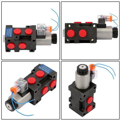 13 GPM Solenoid 12V DC 6 Port Hydraulic Adjustable Variable Flow Control Valve