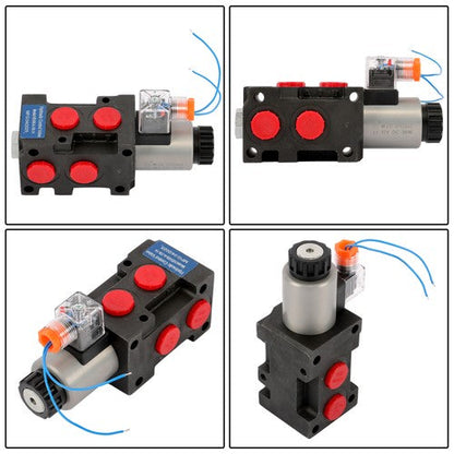 13 GPM Solenoid 12V DC 6 Port Hydraulic Adjustable Variable Flow Control Valve